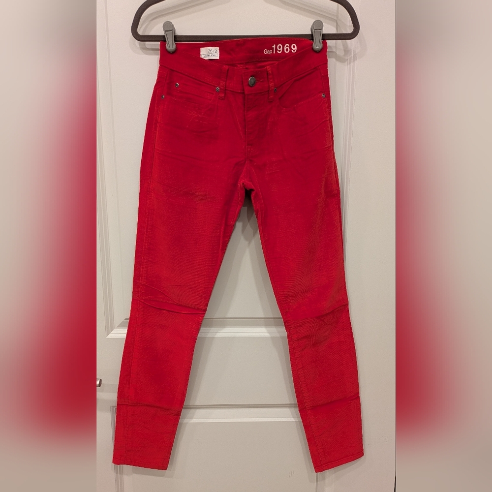 GAP Red Corduroy Legging Jean